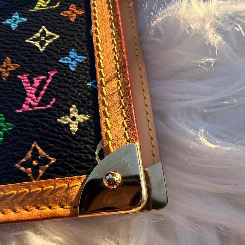Louis Vuitton Large 6-ring Planner; Black Monogram Multicolor (fits A5 paper)